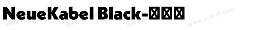 NeueKabel Black字体转换